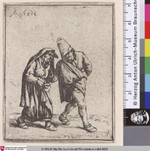 [Das wandernde Paar; The couple walking; Homme et femme marchant ensemble]