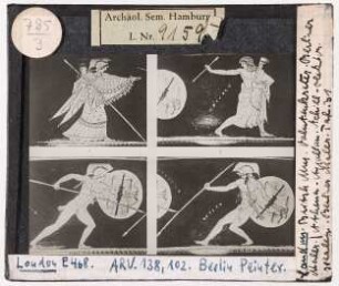 London, British Museum: Volutenkrater mit Athena und Apollon, Berliner Maler