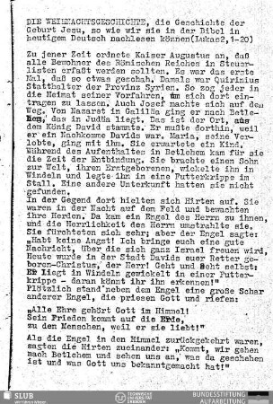 Die Weihnachtsgeschichte