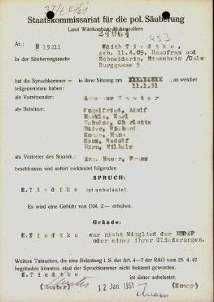 Tiedtke, Edith