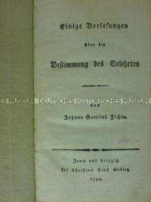 Fünf Vorlesungen gehalten in Jena