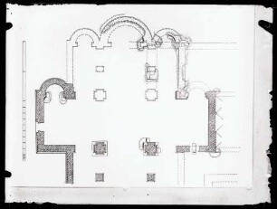 Grundriß des westlichen Teils der Basilika, Ausgrabung 1931