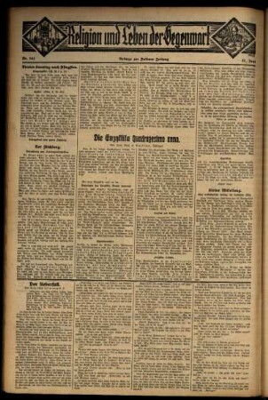 Dritte Ausgabe vom Sonntag, den 21. Juni 1931.