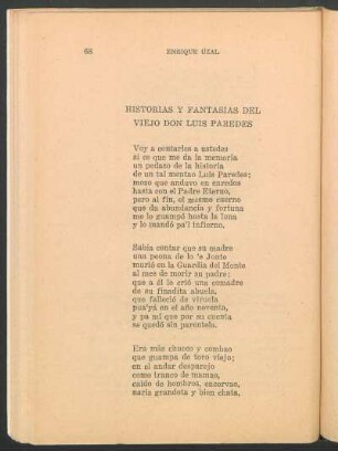 Historias y fantasías del viejo don Luis Paredes