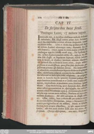 Cap. IV. De scriptoribus huius seculi.