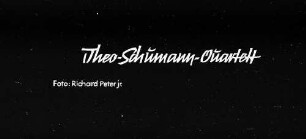 Theo-Schumann-Quartett. Logo mit Bezeichnung Fotograf