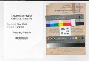Entnazifizierung Wilhelm Wilbertz , geb. 11.06.1899 (Feuerwehrmann)