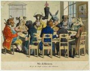 Karikatur auf den Wiener Kongress