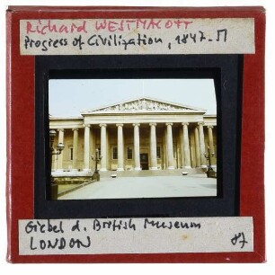 London, Westmacott, Progress of Civilization, Giebel des British Museum