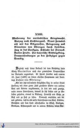 XXIII.Musterung der vorländischen Kriegsmacht