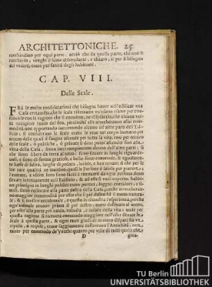 Cap. VIII Delle scale