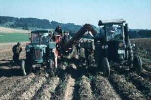 Fotografie: Erntetechnik, Kartoffel, Rodelader, Arbeitsplatz