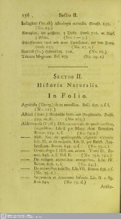 Sectio II. Historia Naturalis
