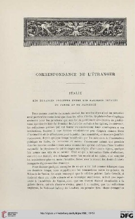 3. Pér. 15.1896: Les échanges projetés entre les galeries royales de Parme et de Florence : correspondance d'Italie