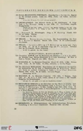 Miniaturen/Manuskripte (Nr. 635-677)