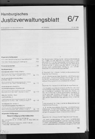 Benachrichtigung in Nachlaßsachen