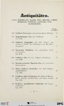 Antiquitäten (Nr.126-385)