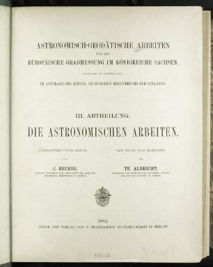 3: Die astronomischen Arbeiten