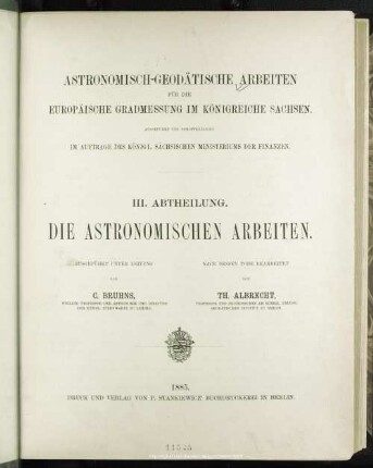 3: Die astronomischen Arbeiten