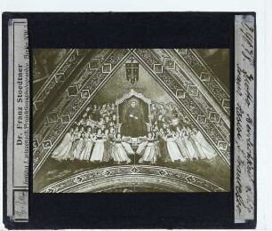 Giotto (Umkreis), Freskenzyklus der Franziskanischen Allegorien (Assisi, S. Francesco, Unterkirche) : Detail: Apotheose des hl. Franz