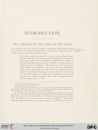 The versions of the Book of the Dead