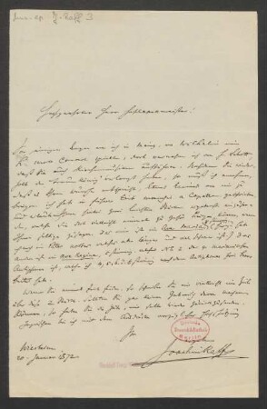 Brief an Franz Wüllner : 20.01.1872