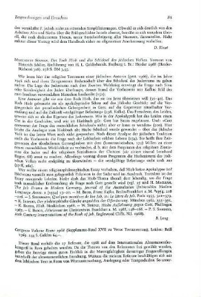 81-82 [Rezension] Congress Volume Rome 1968