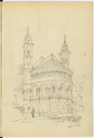 St. Kastor, Koblenz: Perspektivische Ansicht (aus: Skizzen- und Fotoalbum 2)