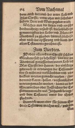 Zum Vierdten.