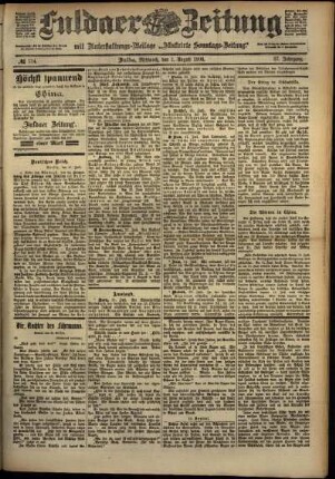 Ausgabe vom Mittwoch, den 01. August 1900.