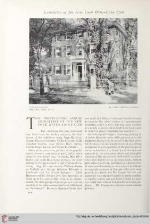 The twenty-second annual exhibition of the New York water-color club