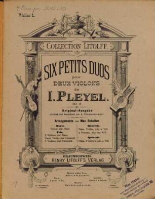 Six petits duos pour deux violons : op. 8