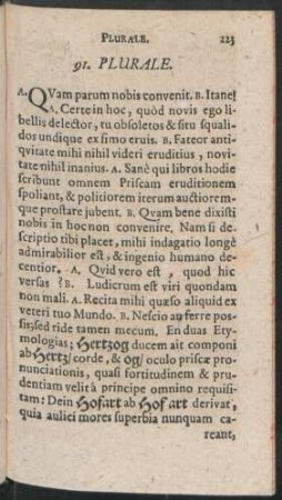 91. Plurale