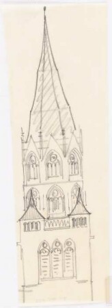 Unzugeordnete Kirchen-Projekte (Skizzen): Kirchturm