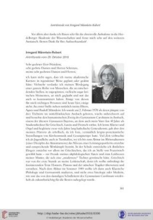 Antrittsrede vom 29. Oktober 2016