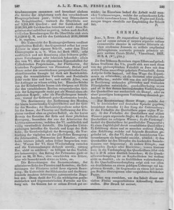 Stickel, C.: De evaporatione hydrargyri huiusque ad aquam salsam et corpora organica ratione. Commentatio chemica in certamine litterario eivium academiae Jenesis ex ordinis amplissimi philosophorum sententia praemio primario. Jena: Bran 1837