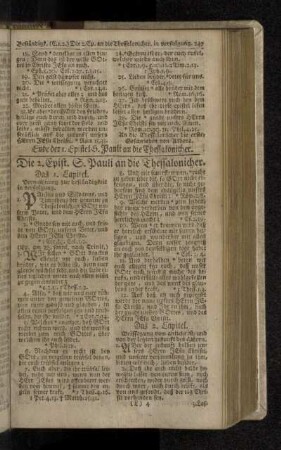 Die 2. Epist. S. Pauli an die Thessalonicher.