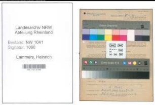 Entnazifizierung Heinrich Lammers , geb. 16.06.1916 ()