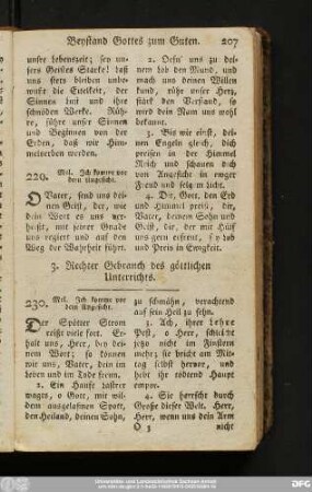 3. Rechter Gebrauch des göttlichen Unterrichts.