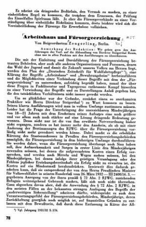 Arbeitshaus und Fürsorgeerziehung