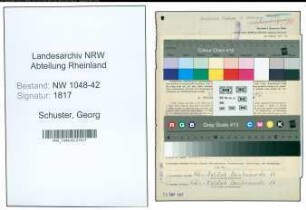 Entnazifizierung Georg Schuster , geb. 02.10.1898 (Baecker)