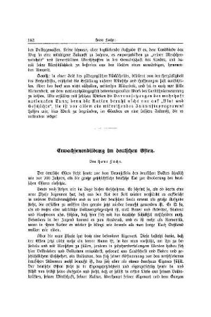 Erwachsenenbildung im deutschen Osten