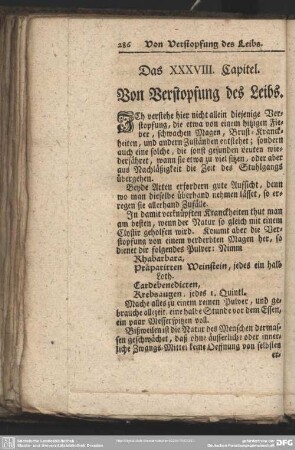 Das XXXVIII. Capitel. Von Verstopfung des Leibs