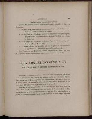 XXIV. Conclusions Générales