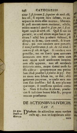 De Actionibus & Iudiciis. Cap. V.