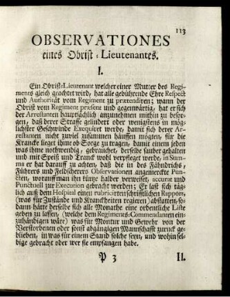 Observationes eines Obrist-Lieutenantes