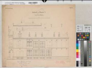 Münster (Münster) Akademie Blatt 20 Nordansicht 1889 1 : 100 49 x 58 Zeichnung Staatshochbauamt Münster