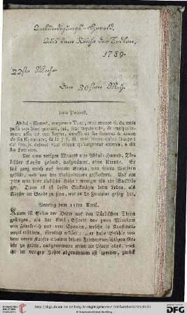 Ankündigungs-Herold aus dem Kreise der Todten. 1789. den 30sten May