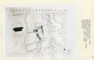 Sportfliegerschule (Diplomarbeit bei Karl Wilhelm Ochs): Lageplan 1:500