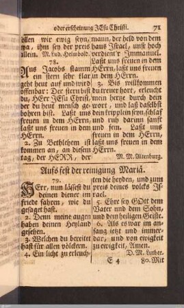 Aufs fest der reinigung Mariä.